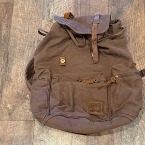 MENS BROWN HOBO BACKPACK BROWN